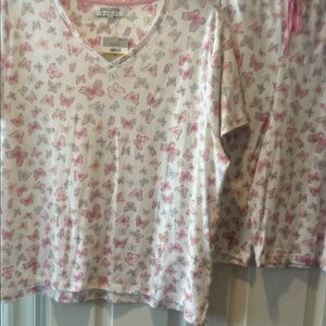 2 pair NWT Sz 3x butterfly pajamas shortset by Karen neuburger and other set